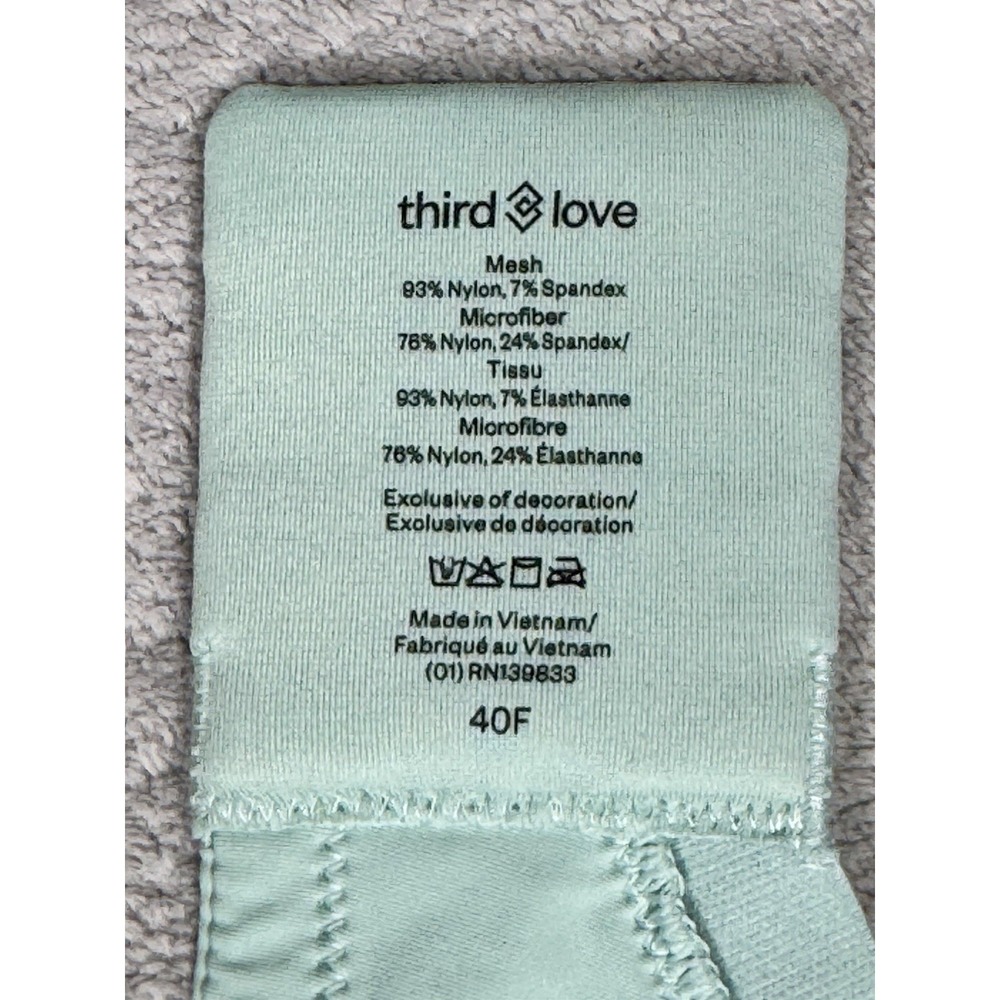 ThirdLove 24/7 Classic Uplift Plunge Underwire Bra Frost Size 40F - Picture 4 of 5